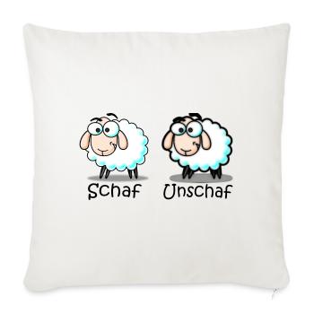 Schaf - Sofakissenbezug 45 x 45 cm - Naturweiß  - Vorne