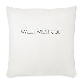 walk with god, christian overprint, god - Sofa pillowcase 17,3'' x 17,3'' (45 x 45 cm) - natural white - Front