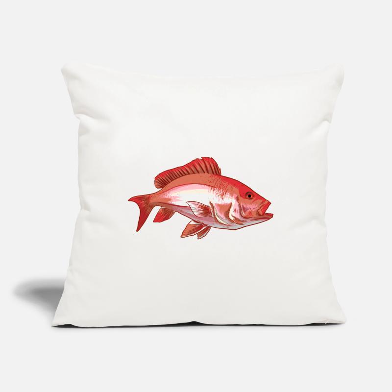 Red Snapper Fish Sofa pillowcase 17,3'' x 17,3'' (45 x 45 cm)