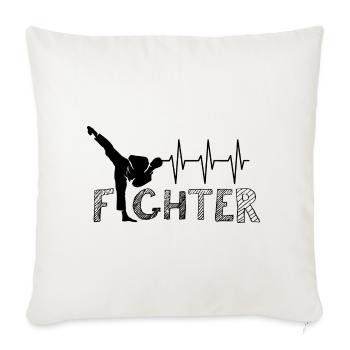 Pulse Kick Martial Arts Karate Kickboxing Symbol Team - Sofa pillowcase 17,3'' x 17,3'' (45 x 45 cm) - natural white - Front