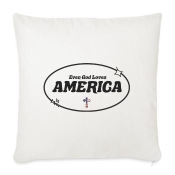 Même Dieu Adore l'Amérique - Housse de coussin décorative 45 x 45 cm - blanc nature - Devant