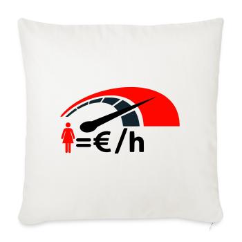 Compteur de dépenses - Housse de coussin décorative 45 x 45 cm - blanc nature - Devant