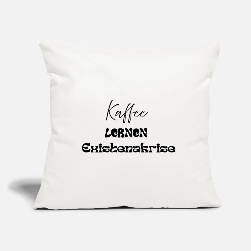 Coffee -> Learning -> Existential Crisis Sofa pillowcase 17,3'' x 17,3'' (45 x 45 cm)