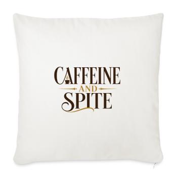 Caféine et rancune - Housse de coussin décorative 45 x 45 cm - blanc nature - Devant