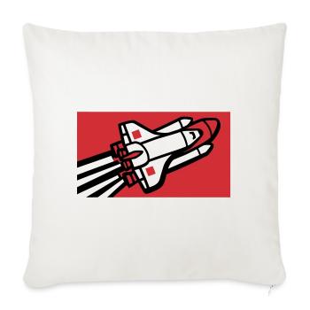 Silhouette de la navette spatiale - Housse de coussin décorative 45 x 45 cm - blanc nature - Devant