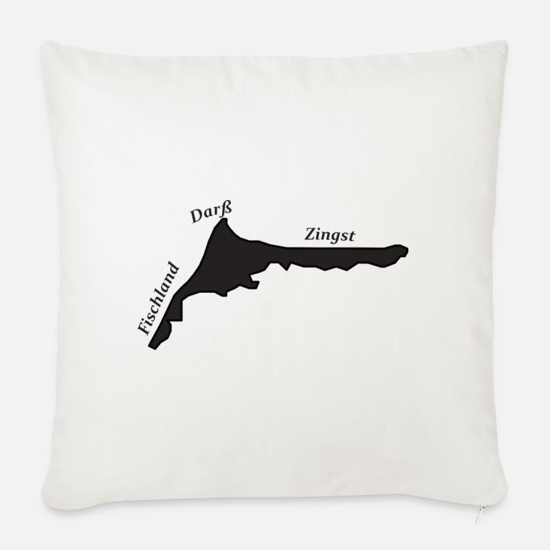 Fischland Darß Zingst - Sofakissenbezug 45 x 45 cm - Naturweiß