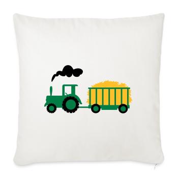 traktor kind geschenk - Sofakissenbezug 45 x 45 cm - Naturweiß  - Vorne