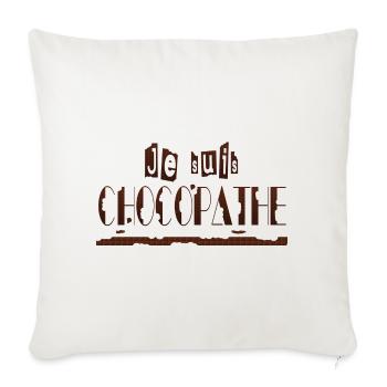 Je suis chocopathe - Housse de coussin décorative 45 x 45 cm - blanc nature - Devant