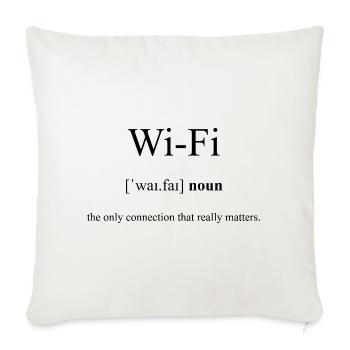 Wi-Fi | Wlan Definition Dictionary - Sofakissenbezug 45 x 45 cm - Naturweiß  - Vorne