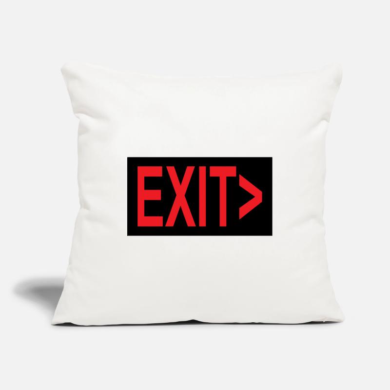 Exit / Exit / Emergency Exit Sofa pillowcase 17,3'' x 17,3'' (45 x 45 cm)