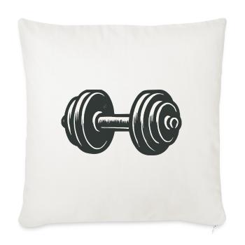 Dumbbell Strength Workout Graphic - Sofa pillowcase 17,3'' x 17,3'' (45 x 45 cm) - natural white - Front