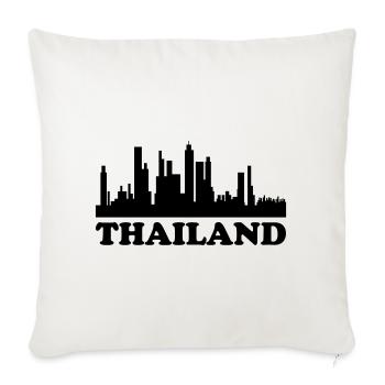 Skyline de Thaïlande - Housse de coussin décorative 45 x 45 cm - blanc nature - Devant