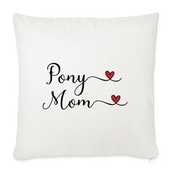 Pony Mama - Sofakissenbezug 45 x 45 cm - Naturweiß  - Vorne