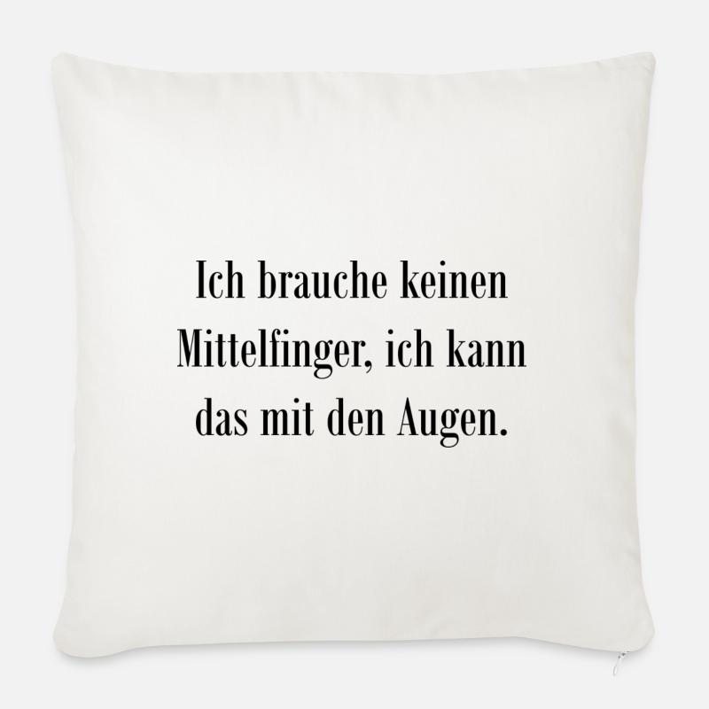 Spruch - Sofakissenbezug 45 x 45 cm - Naturweiß 