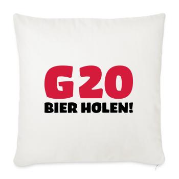 Bier holen Humor - Sofakissenbezug 45 x 45 cm - Naturweiß  - Vorne