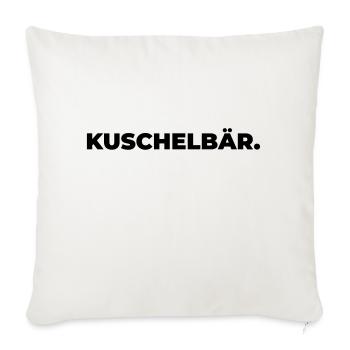 Kuschelbär - Statement Print - Sofakissenbezug 45 x 45 cm - Naturweiß  - Vorne