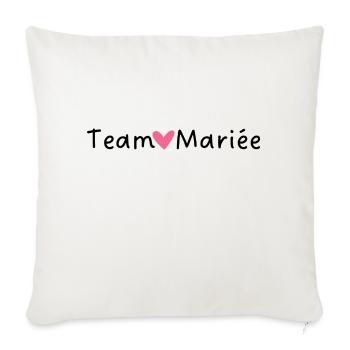 Team the Bride Pink Heart - Sofa pillowcase 17,3'' x 17,3'' (45 x 45 cm) - natural white - Front