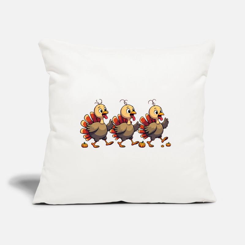 Bébé dinde de Thanksgiving Housse de coussin décorative 45 x 45 cm
