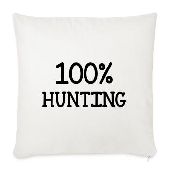100 % chasse - Housse de coussin décorative 45 x 45 cm - blanc nature - Devant