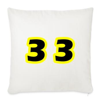 33 Number Symbol - Sofa pillowcase 17,3'' x 17,3'' (45 x 45 cm) - natural white - Front