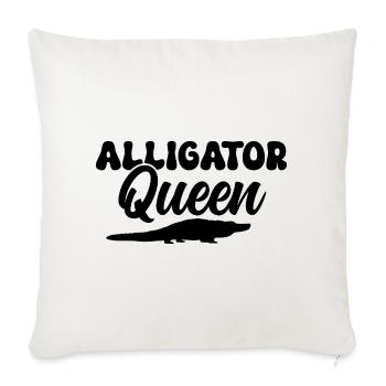 Alligator Queen Reptilien Fan - Sofakissenbezug 45 x 45 cm - Naturweiß  - Vorne
