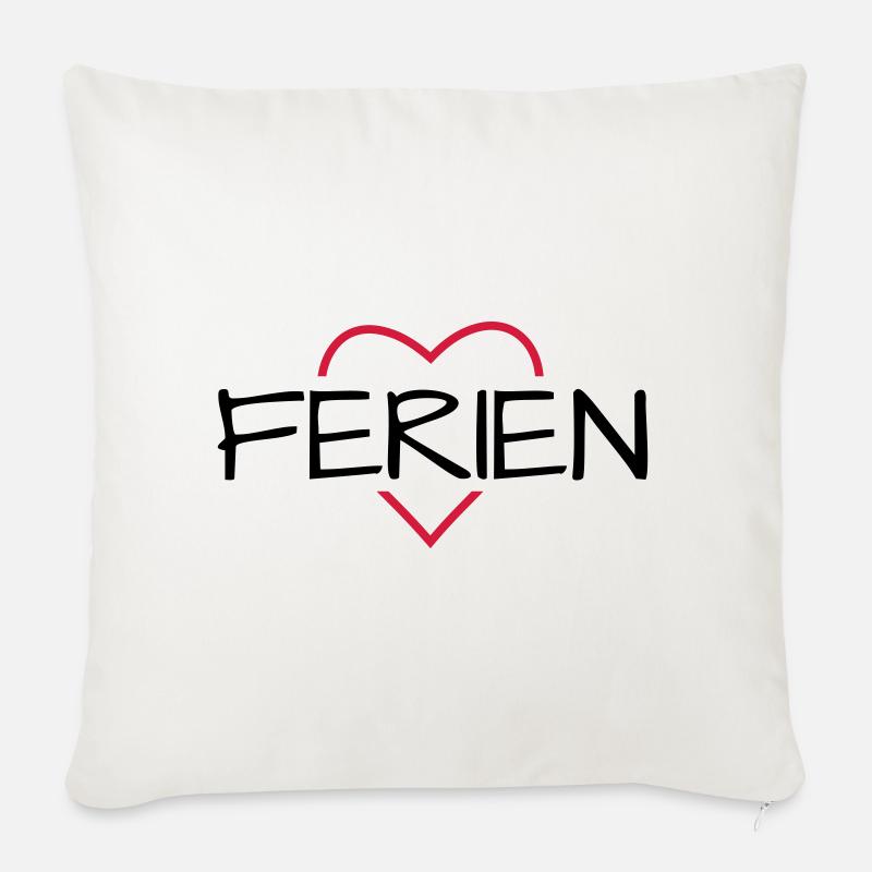 Ferien - Sofakissenbezug 45 x 45 cm - Naturweiß 