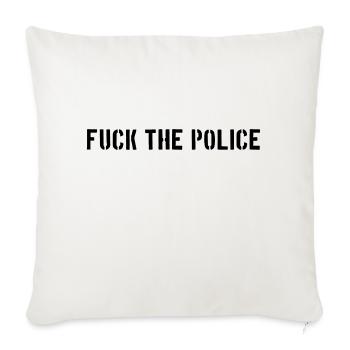 fuck the police flic - Housse de coussin décorative 45 x 45 cm - blanc nature - Devant