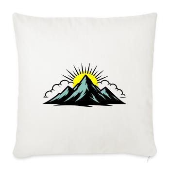 Montagnes Nuages Sommets - Housse de coussin décorative 45 x 45 cm - blanc nature - Devant