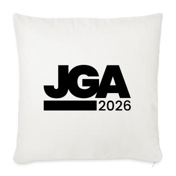 Jga 2026 Enterrement de vie de garçon - Housse de coussin décorative 45 x 45 cm - blanc nature - Devant