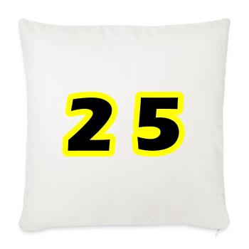 25 Number symbol - Sofa pillowcase 17,3'' x 17,3'' (45 x 45 cm) - natural white - Front