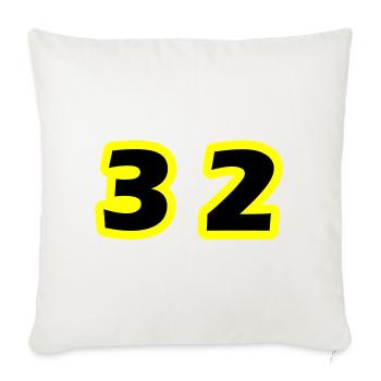 32 Number Symbol - Sofa pillowcase 17,3'' x 17,3'' (45 x 45 cm) - natural white - Front