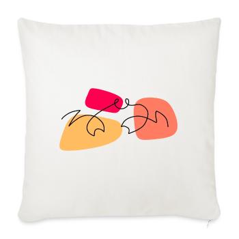 Lineart crab with color background - Sofa pillowcase 17,3'' x 17,3'' (45 x 45 cm) - natural white - Front