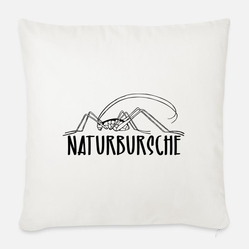 Naturbursche - Sofakissenbezug 45 x 45 cm - Naturweiß 