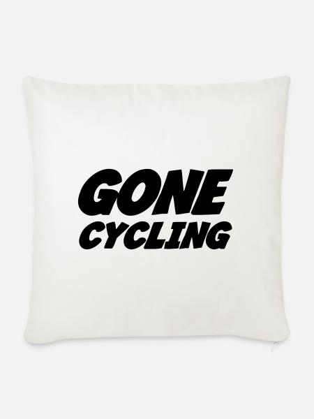 Radfahren / Radfahrer / Fahrrad / Radsport / - Sofakissenbezug 45 x 45 cm - Naturweiß