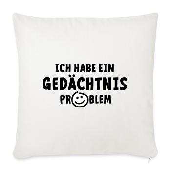 J’ai un problème de mémoire. Alzheimer, démence. - Housse de coussin décorative 45 x 45 cm - blanc nature - Devant