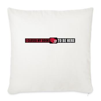 J’ai fermé mon livre - Housse de coussin décorative 45 x 45 cm - blanc nature - Devant