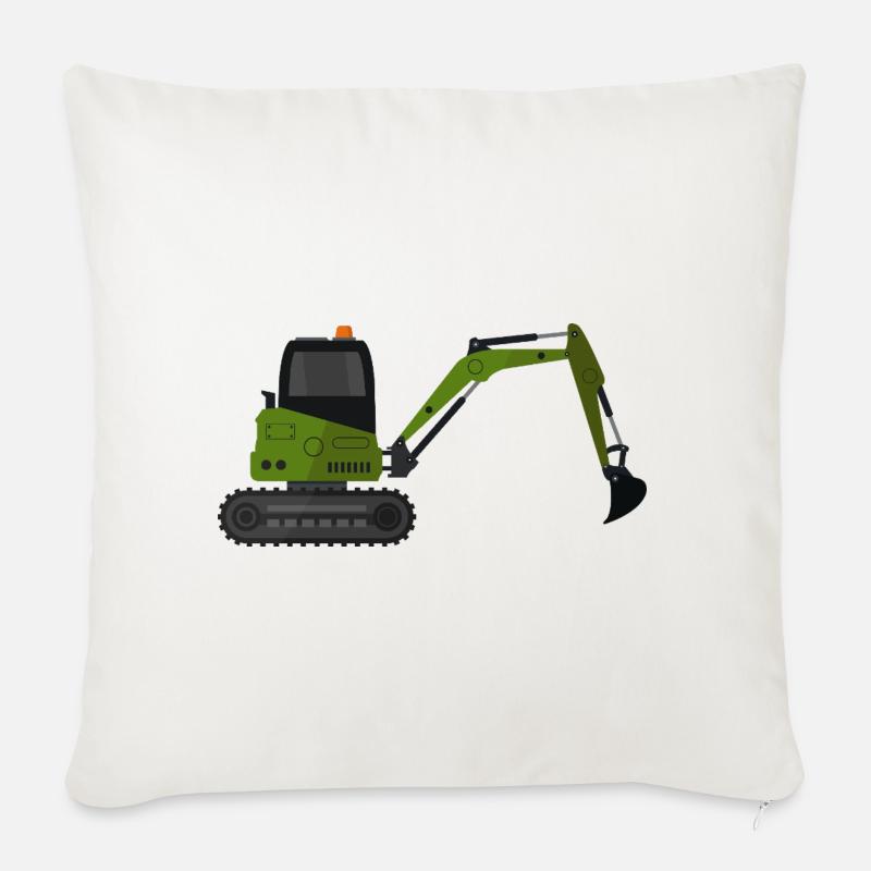 Bagger - Sofakissenbezug 45 x 45 cm - Naturweiß 