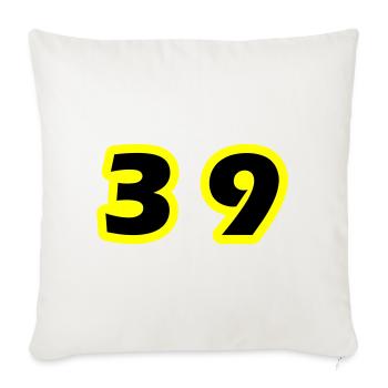 39 Number Symbol - Sofa pillowcase 17,3'' x 17,3'' (45 x 45 cm) - natural white - Front