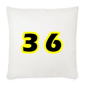 36 Zahl symbol - Sofakissenbezug 45 x 45 cm - Naturweiß  - Vorne