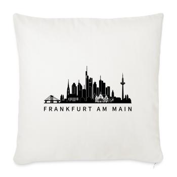 Skyline Frankfurt am Main - Sofakissenbezug 45 x 45 cm - Naturweiß  - Vorne