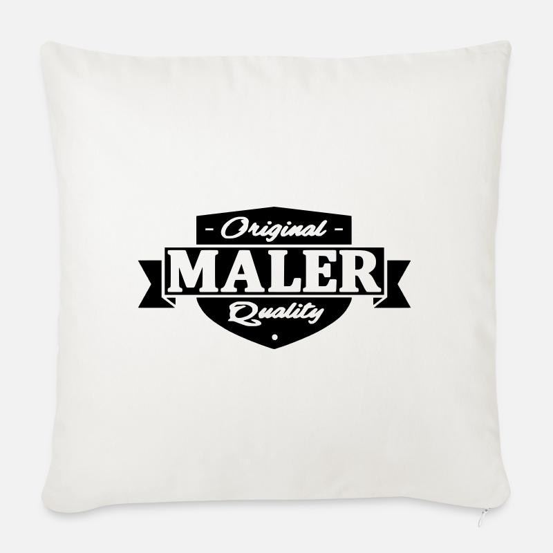 maler - Sofakissenbezug 45 x 45 cm - Naturweiß 