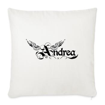 andrea 2 - Housse de coussin décorative 45 x 45 cm - blanc nature - Devant