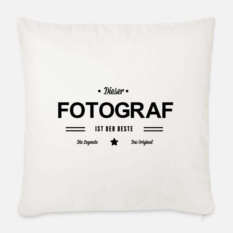 Bester Fotograf - Sofakissenbezug 45 x 45 cm - Naturweiß