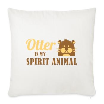 Otter - Sofakissenbezug 45 x 45 cm - Naturweiß  - Vorne