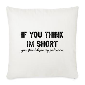 Filles de petite taille - Housse de coussin décorative 45 x 45 cm - blanc nature - Devant
