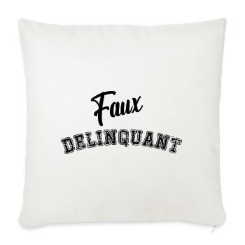 faux délinquant - Housse de coussin décorative 45 x 45 cm - blanc nature - Devant