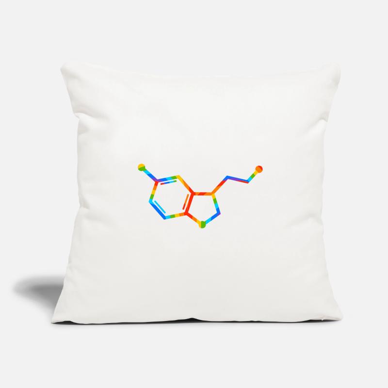 Rainbow Molecule Geometry - seratonin Sofa pillowcase 17,3'' x 17,3'' (45 x 45 cm)