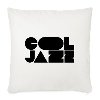 Logo jazz audacieux et cool - Housse de coussin décorative 45 x 45 cm - blanc nature - Devant