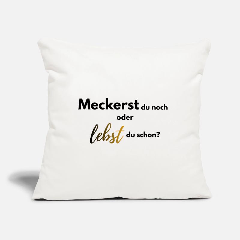Meckerst du noch oder lebst du schon farbig Sofakissenbezug 45 x 45 cm