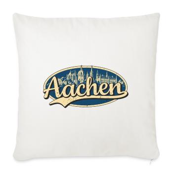 Aachen Vintage Stadtmotiv - Sofakissenbezug 45 x 45 cm - Naturweiß  - Vorne
